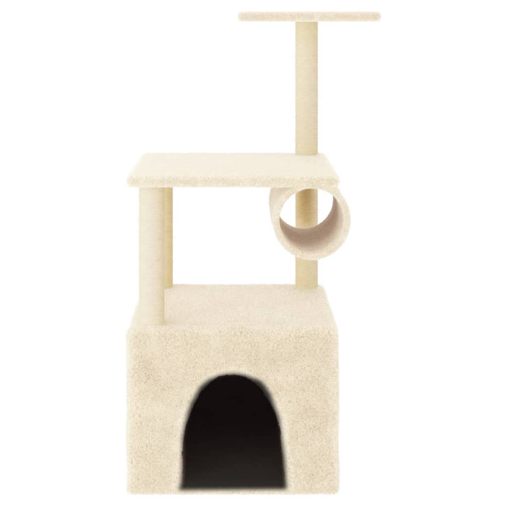 kradsetræ med sisalkradsestolper 109,5 cm cremefarvet