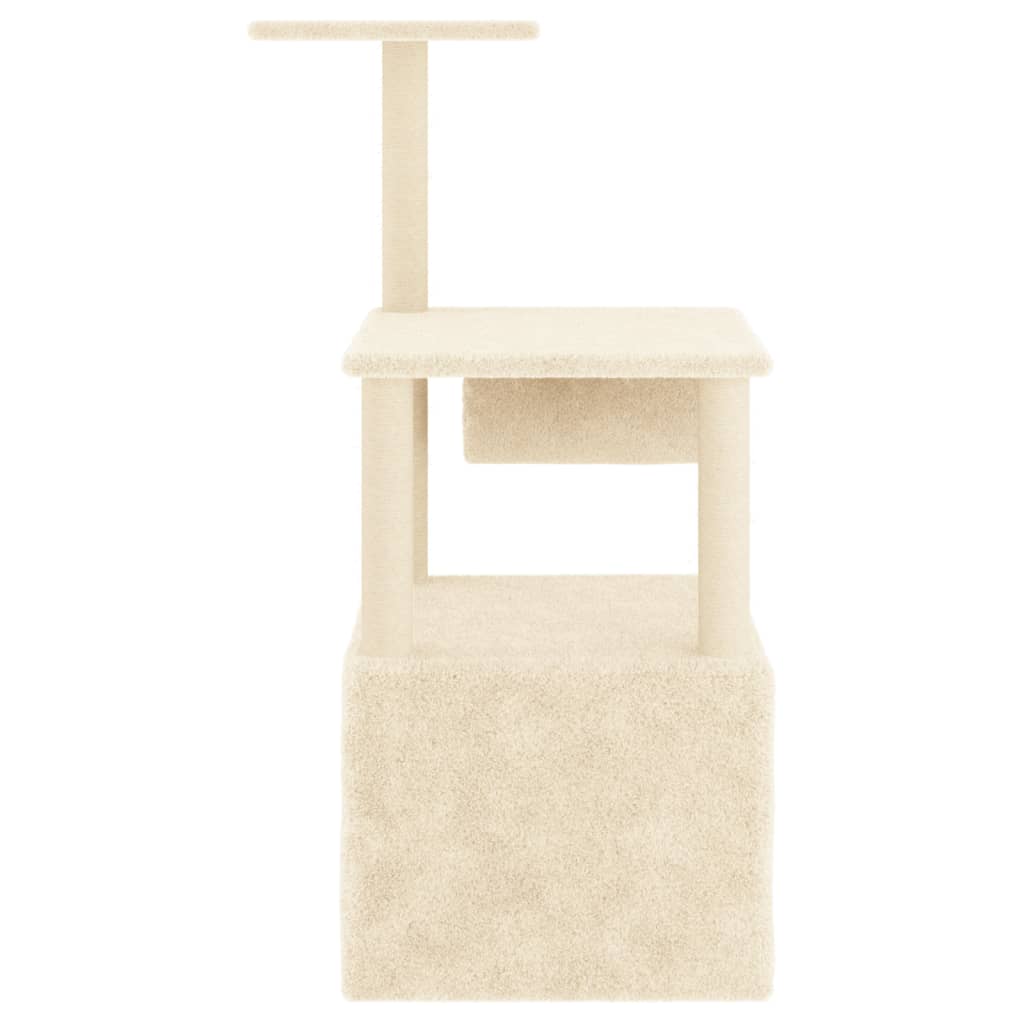 kradsetræ med sisalkradsestolper 109,5 cm cremefarvet