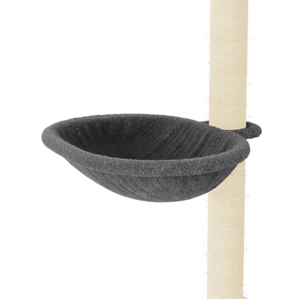 kradsetræ med sisalkradsestolper 95 cm mørkegrå