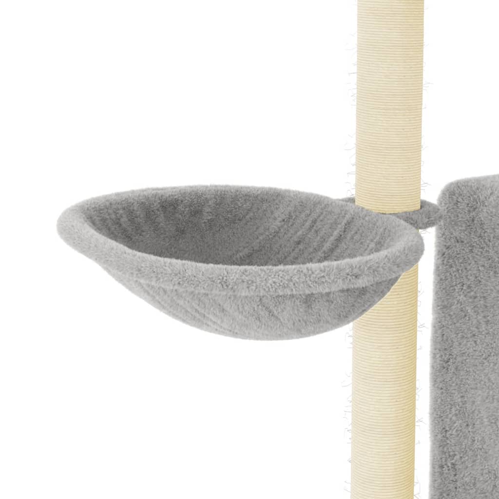 kradsetræ med sisalkradsestolper 96,5 cm lysegrå
