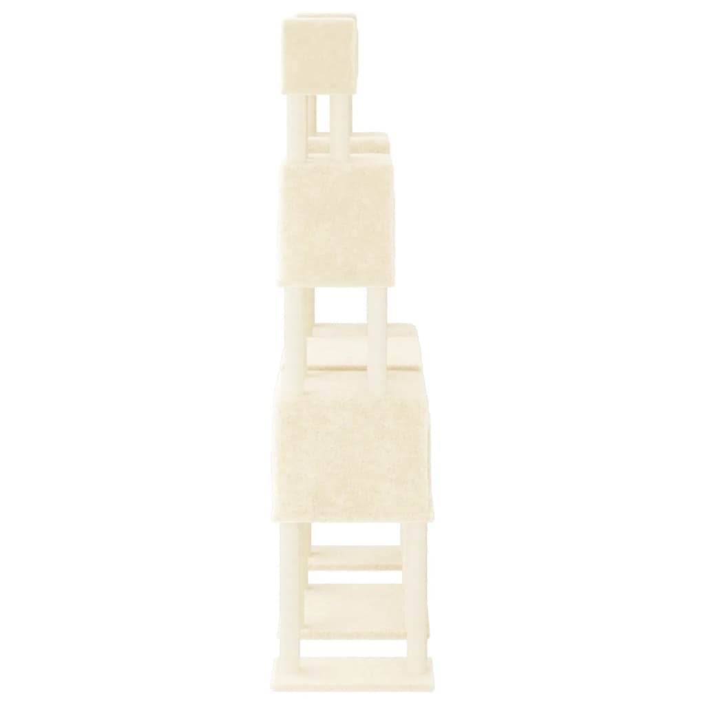 kradsetræ med sisalkradsestolper 199 cm cremefarvet
