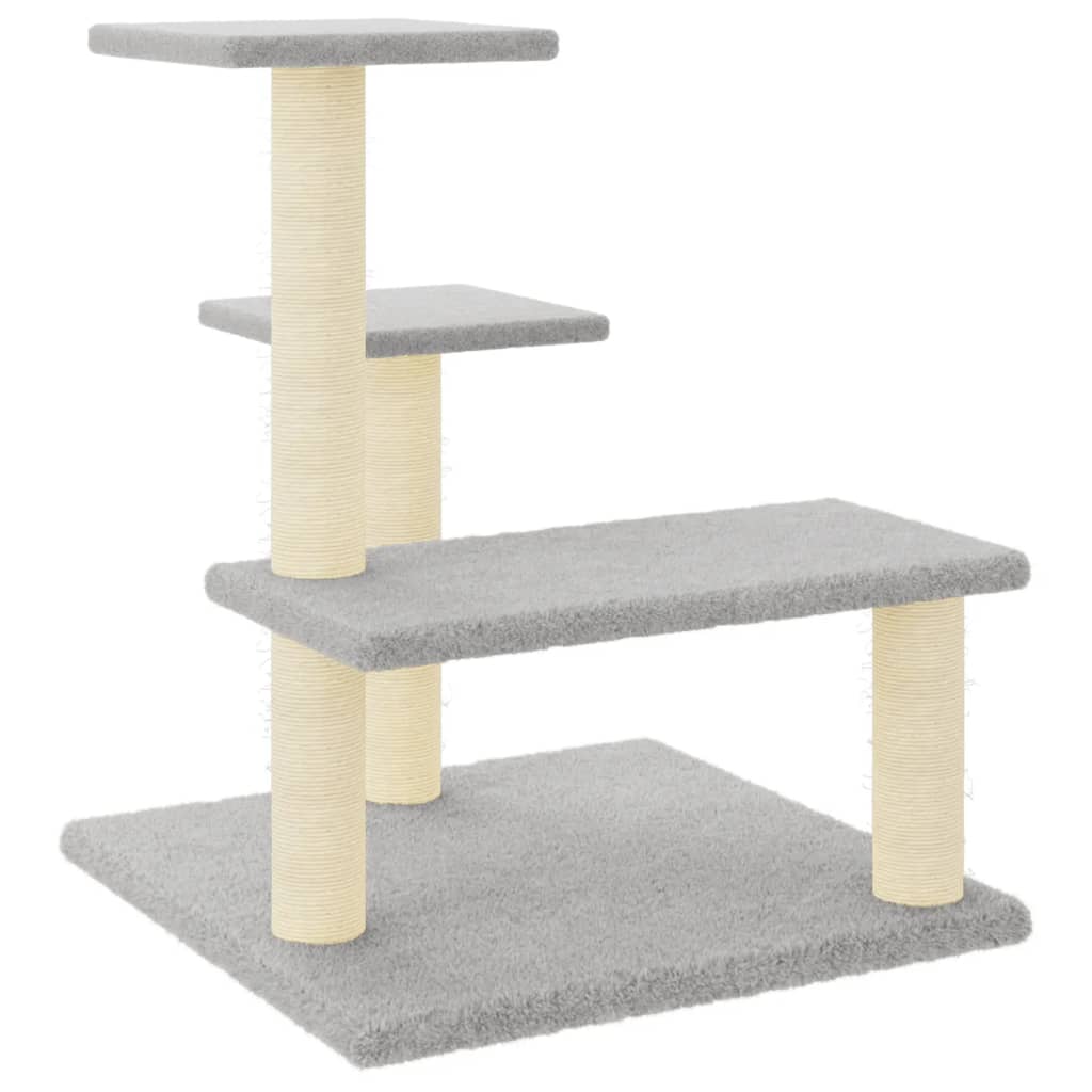 kradsetræ med sisalkradsestolper 61 cm lysegrå