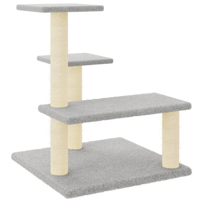 kradsetræ med sisalkradsestolper 61 cm lysegrå