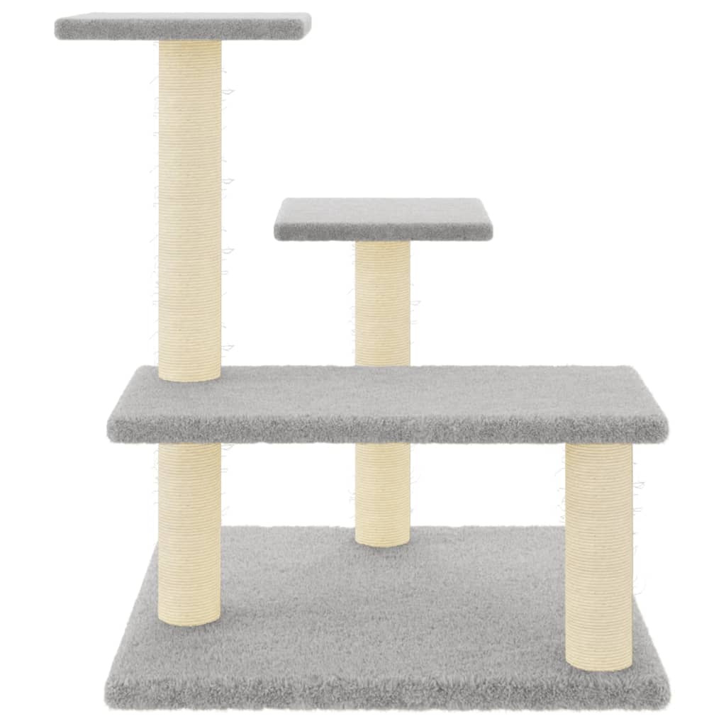 kradsetræ med sisalkradsestolper 61 cm lysegrå