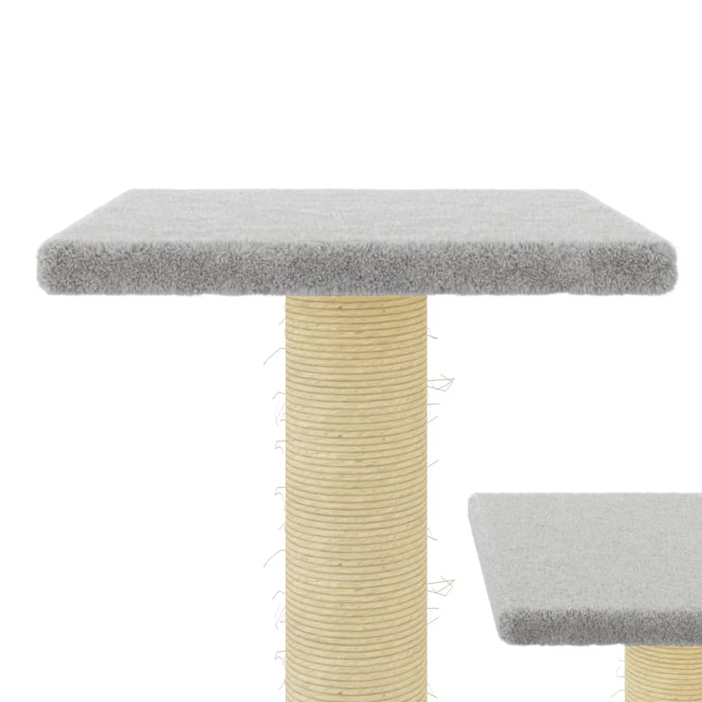 kradsetræ med sisalkradsestolper 61 cm lysegrå