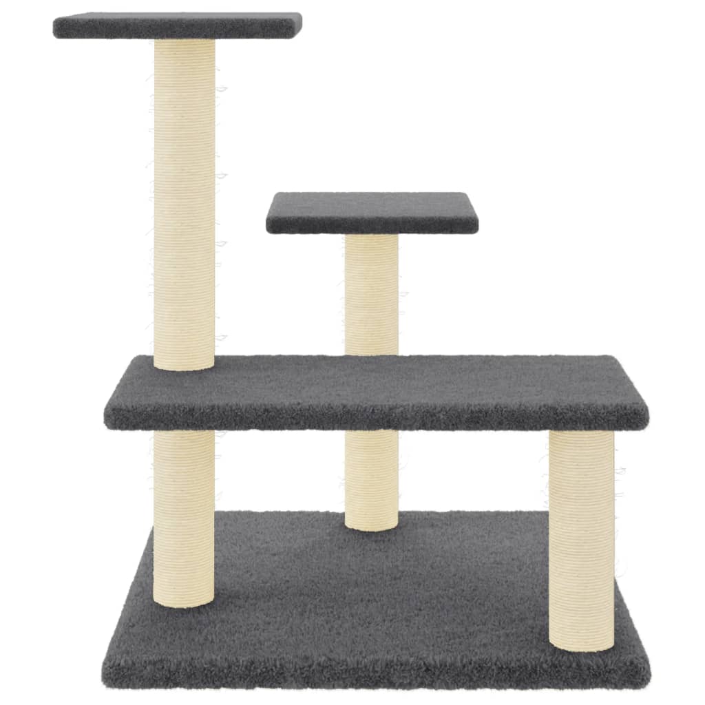 kradsetræ med sisalkradsestolper 61 cm mørkegrå