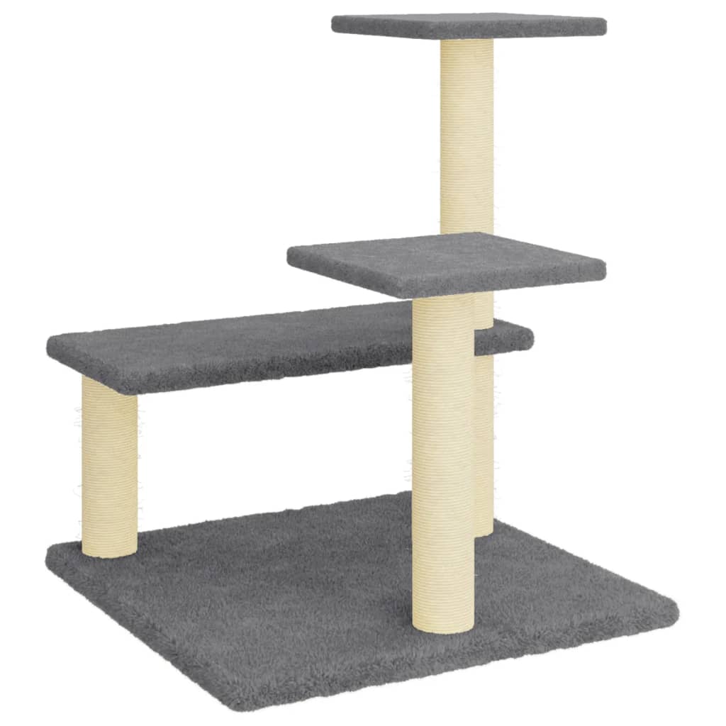 kradsetræ med sisalkradsestolper 61 cm mørkegrå