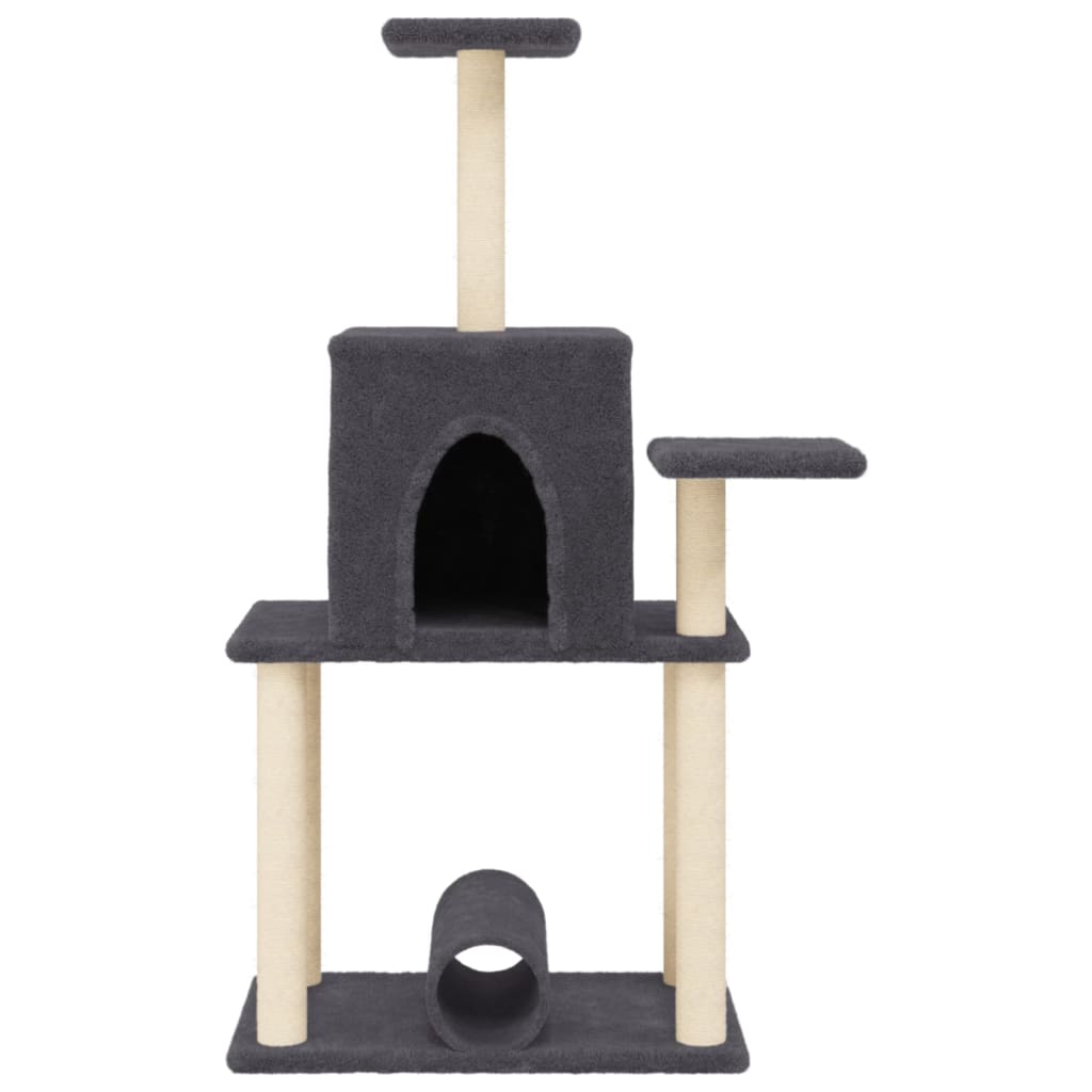 kradsetræ med sisalstolper 122 cm mørkegrå