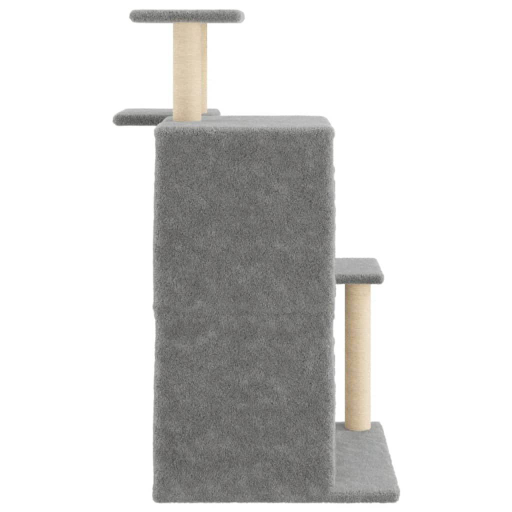 kradsetræ med sisalkradsestolper 97 cm lysegrå