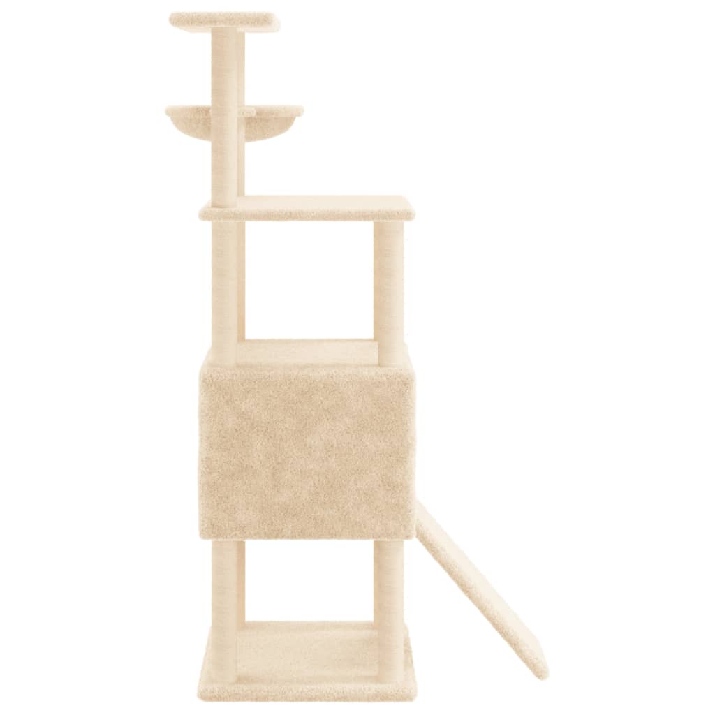 kradsetræ med sisalkradsestolper 153 cm cremefarvet