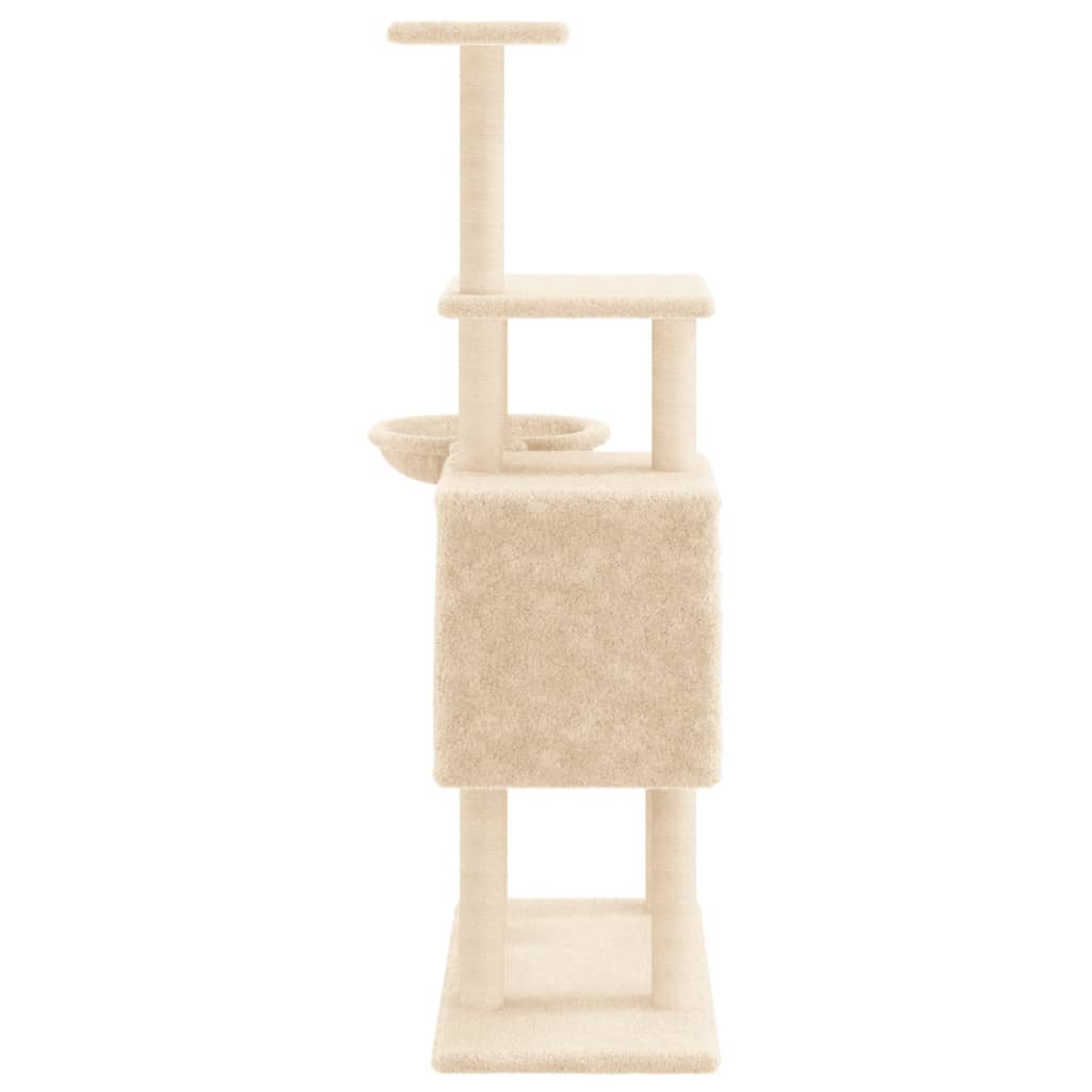 kradsetræ med sisalkradsestolper 131 cm cremefarvet