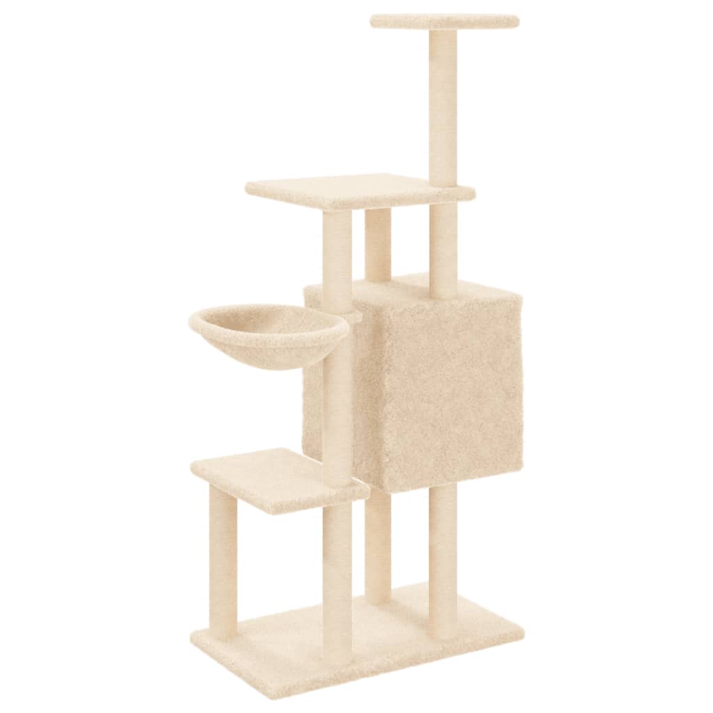 kradsetræ med sisalkradsestolper 131 cm cremefarvet