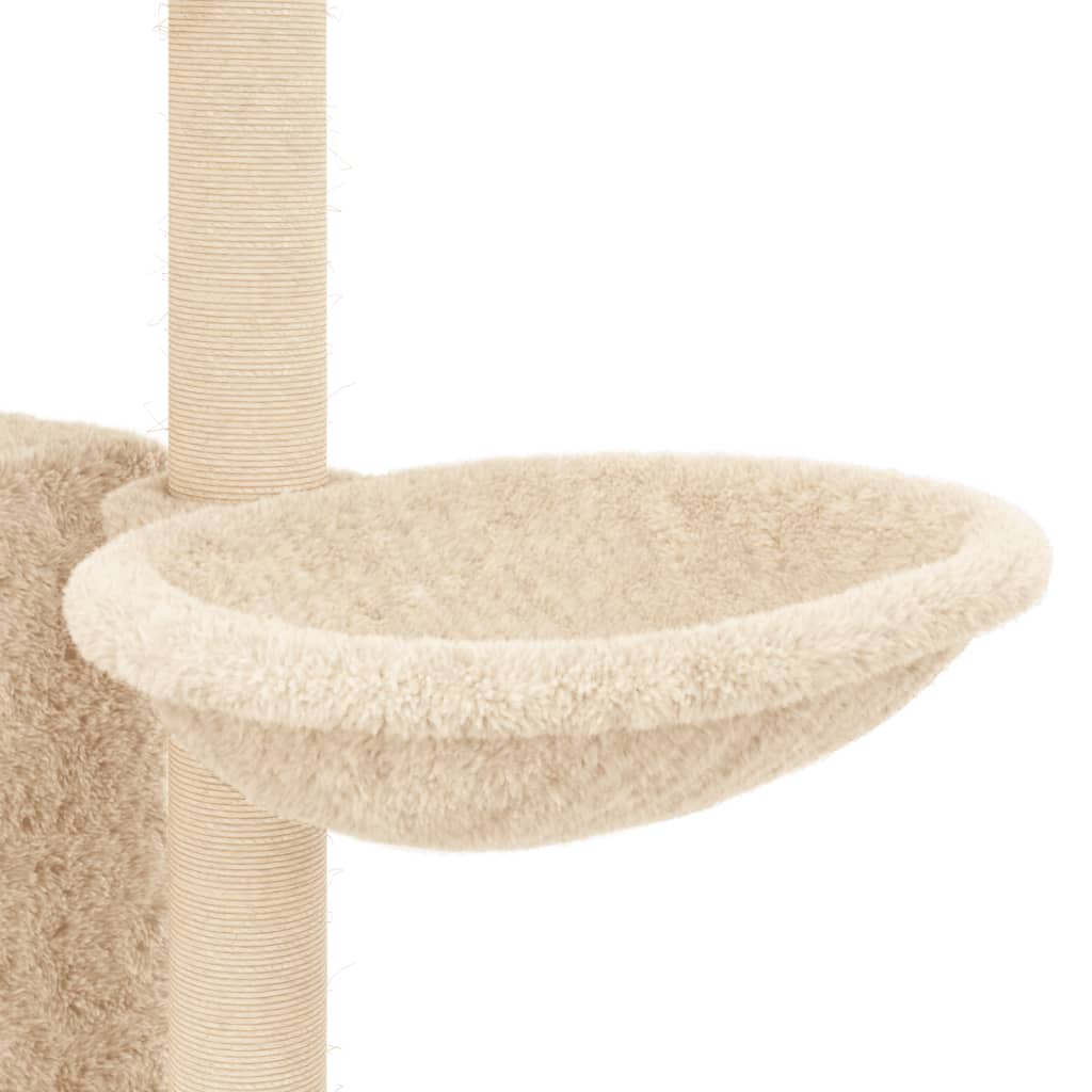 kradsetræ med sisalkradsestolper 131 cm cremefarvet