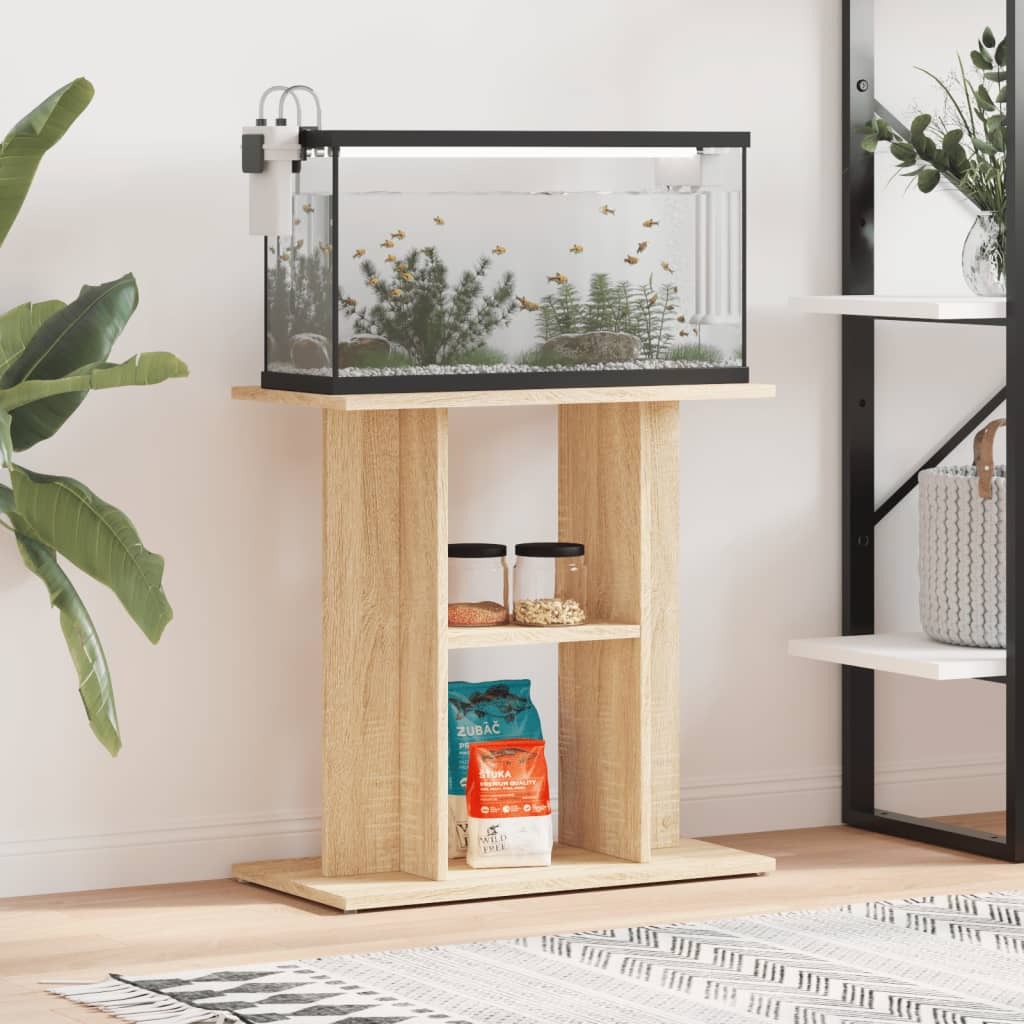 akvariebord 60x30x60 cm konstrueret træ sonoma-eg