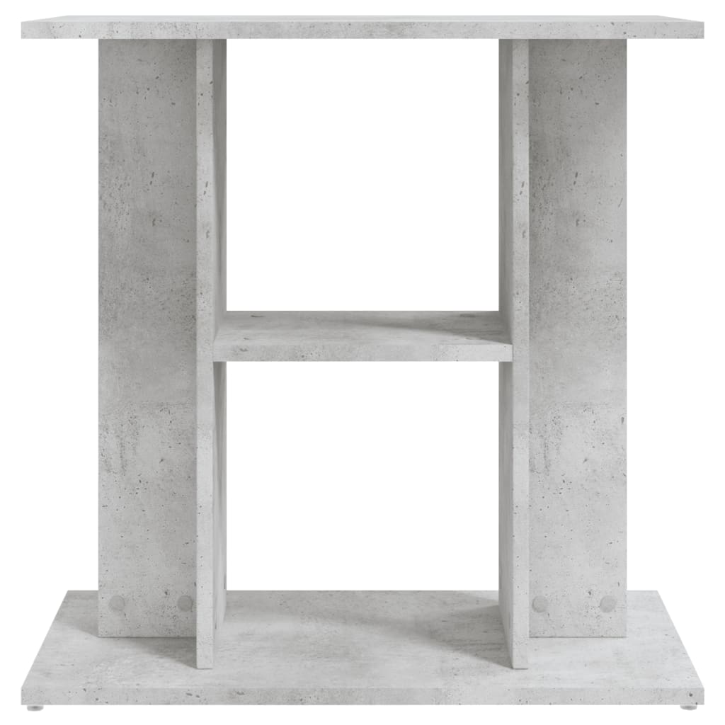 akvariestativ betongrå 60x30x60 cm konstrueret træ