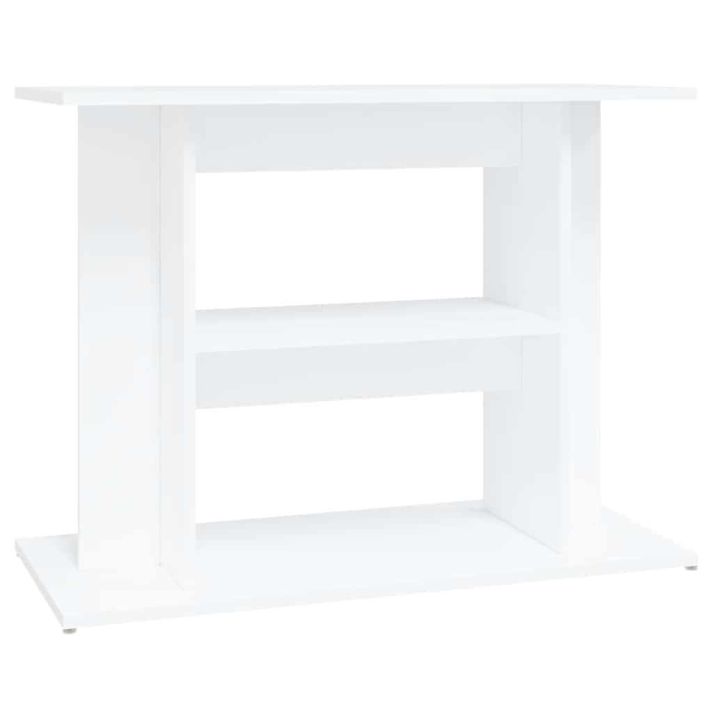 akvariebord 80x35x60 cm konstrueret træ hvid