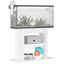 akvariebord 80x35x60 cm konstrueret træ hvid