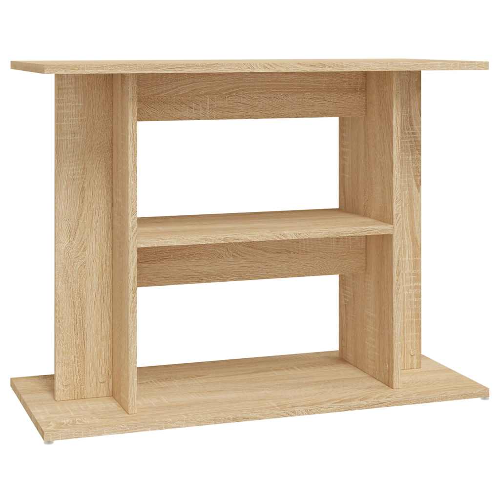 akvariebord 80x35x60 cm konstrueret træ sonoma-eg