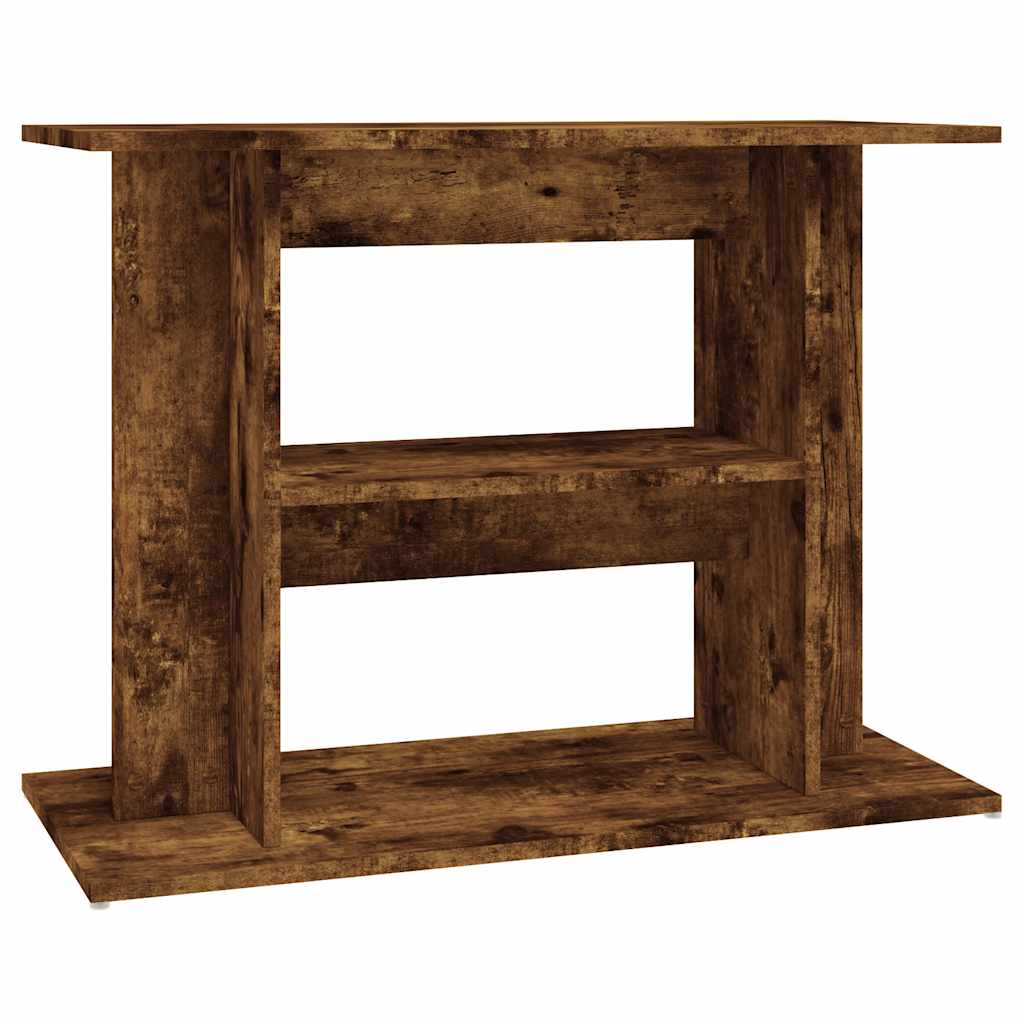 akvariestativ røget eg 80x35x60 cm konstrueret træ