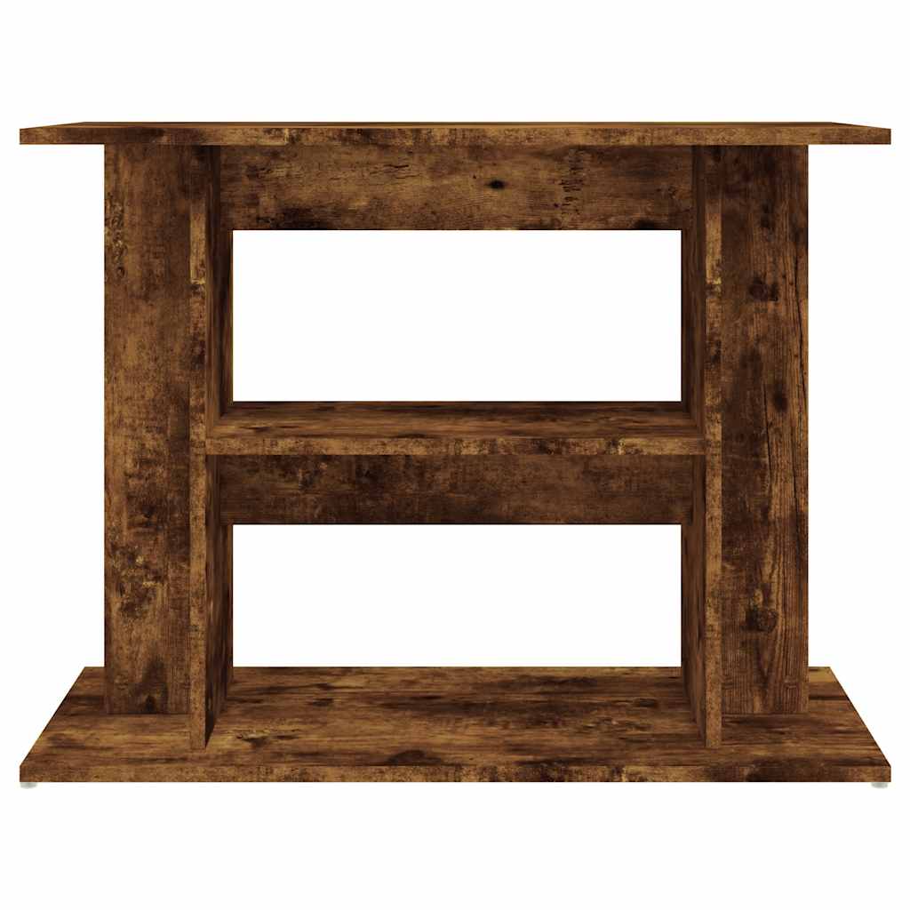 akvariestativ røget eg 80x35x60 cm konstrueret træ