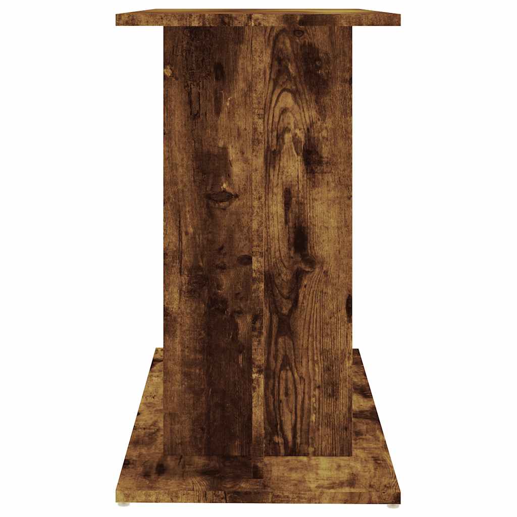akvariestativ røget eg 80x35x60 cm konstrueret træ