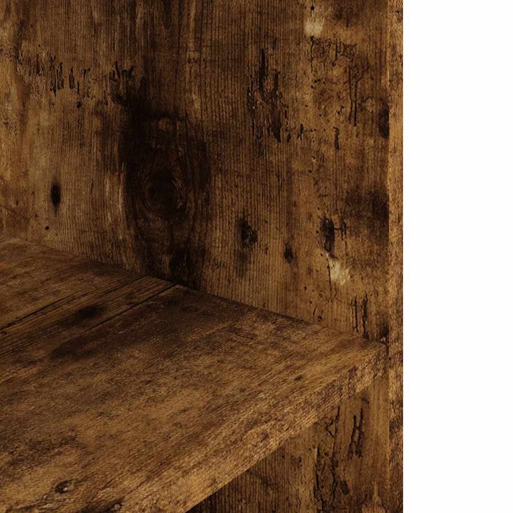 akvariestativ røget eg 80x35x60 cm konstrueret træ