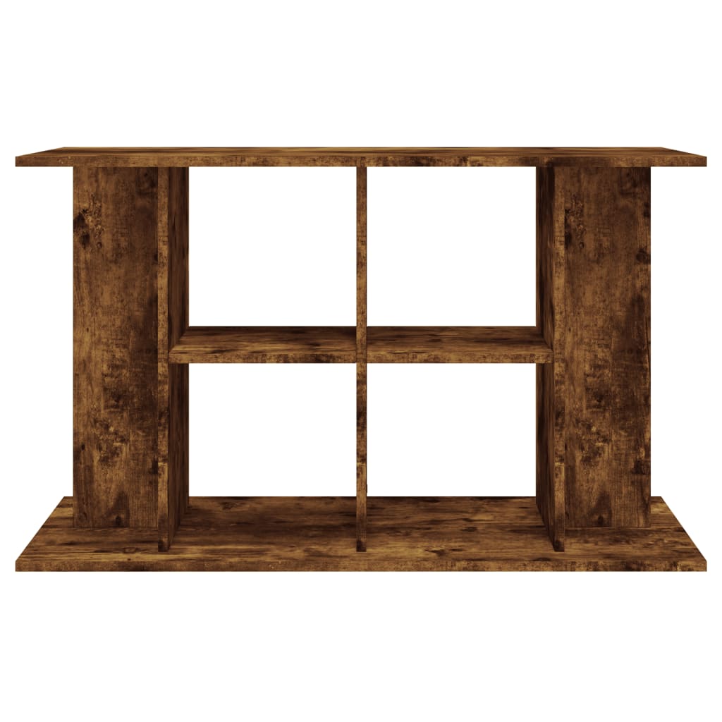 akvariebord 100x40x60 cm konstrueret træ røget egetræsfarve
