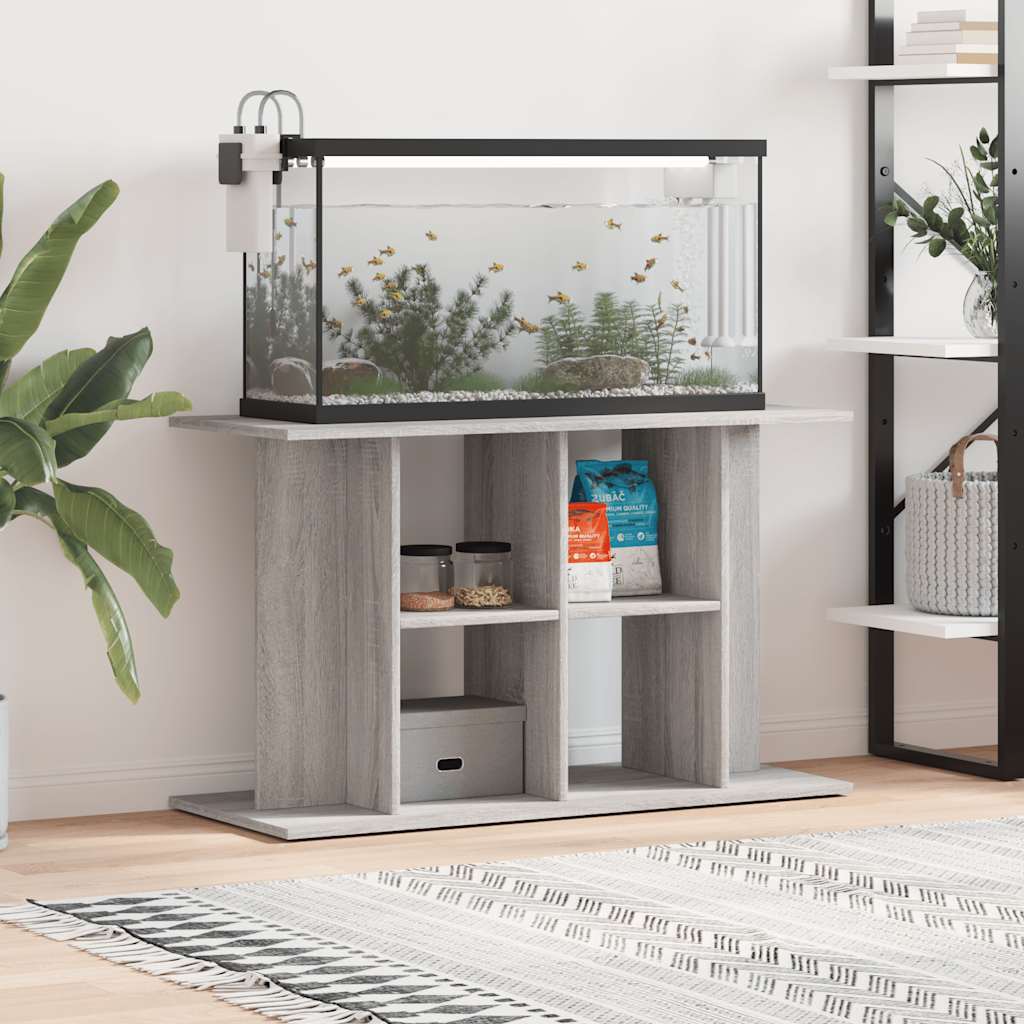 akvariebord 100x40x60 cm konstrueret træ grå sonoma-eg