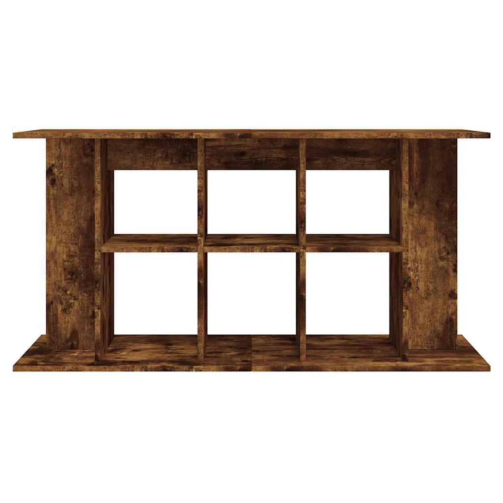 akvariebord 120x40x60 cm konstrueret træ røget egetræsfarve