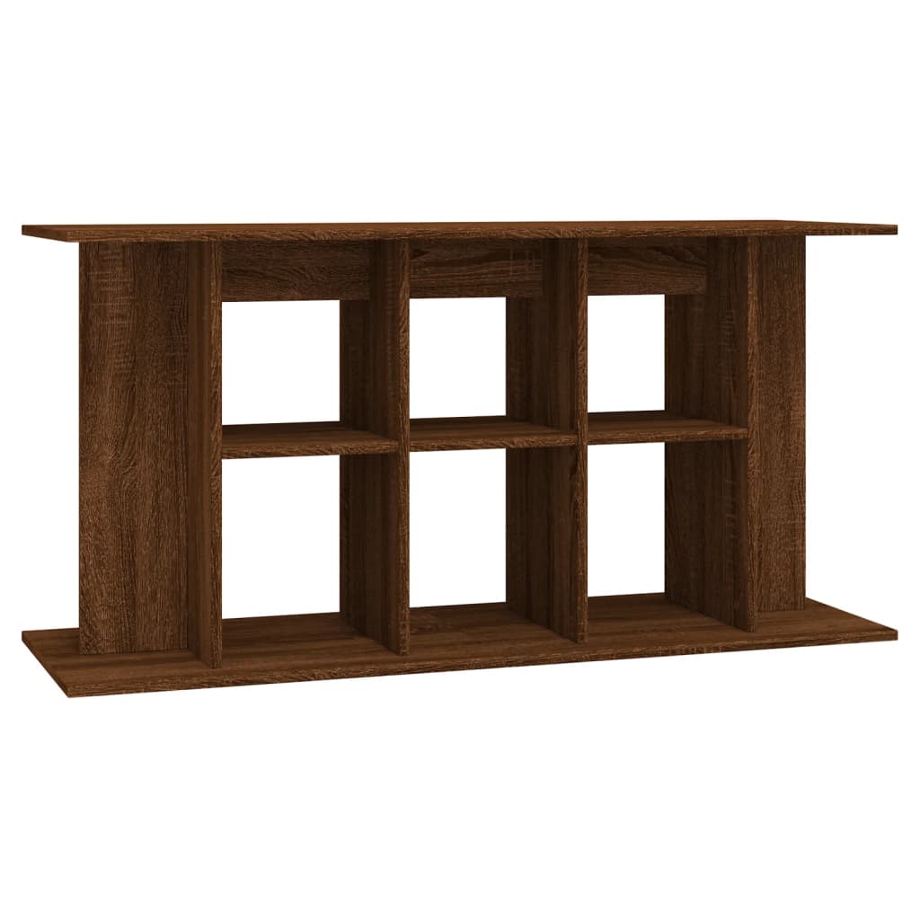 akvariebord 120x40x60 cm konstrueret træ brun egetræsfarve