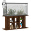 akvariebord 120x40x60 cm konstrueret træ brun egetræsfarve