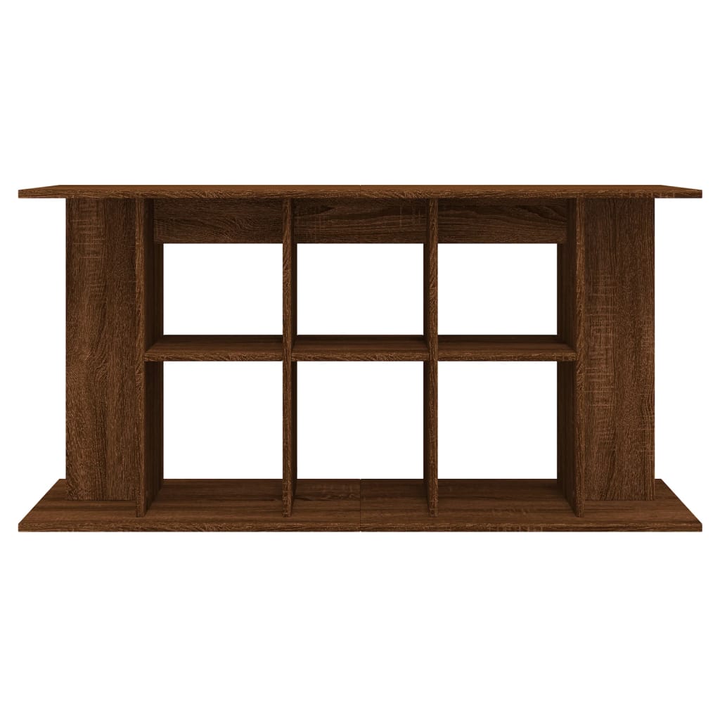 akvariebord 120x40x60 cm konstrueret træ brun egetræsfarve