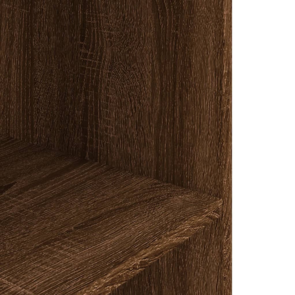 akvariebord 120x40x60 cm konstrueret træ brun egetræsfarve