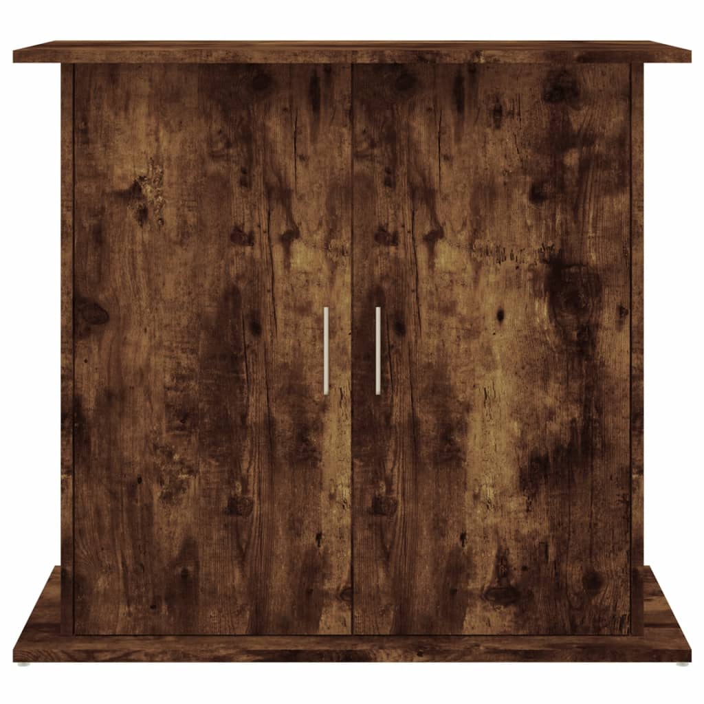 akvariebord 81x36x73 cm konstrueret træ røget egetræsfarve