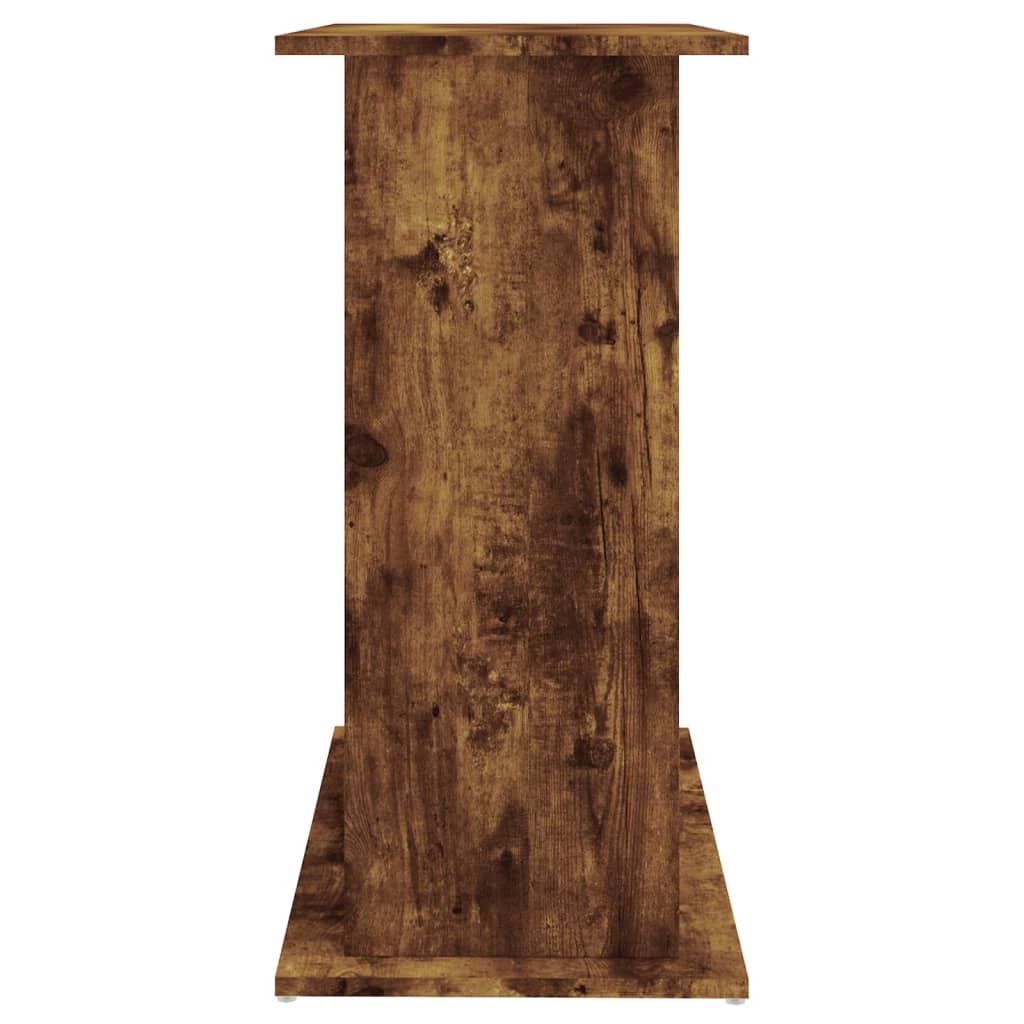 akvariebord 81x36x73 cm konstrueret træ røget egetræsfarve