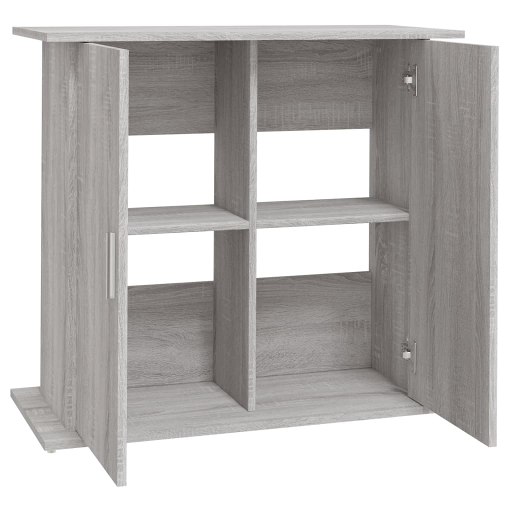 akvariebord 81x36x73 cm konstrueret træ grå sonoma-eg