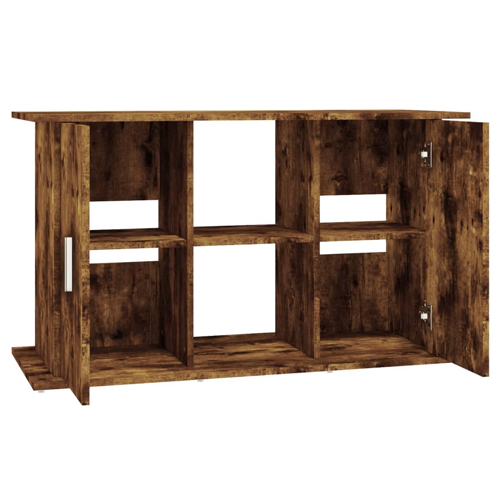 akvariebord 101x41x58 cm konstrueret træ røget egetræsfarve