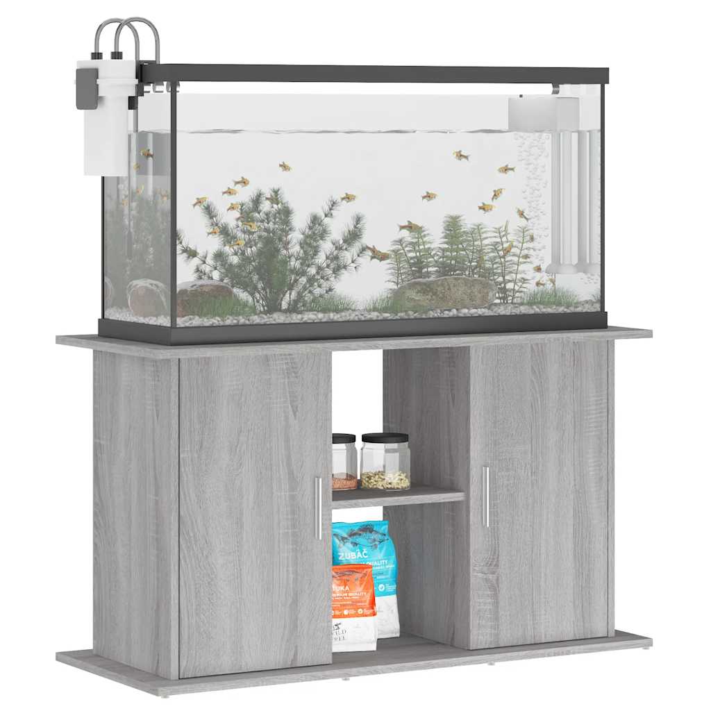 akvariebord 101x41x58 cm konstrueret træ grå sonoma-eg