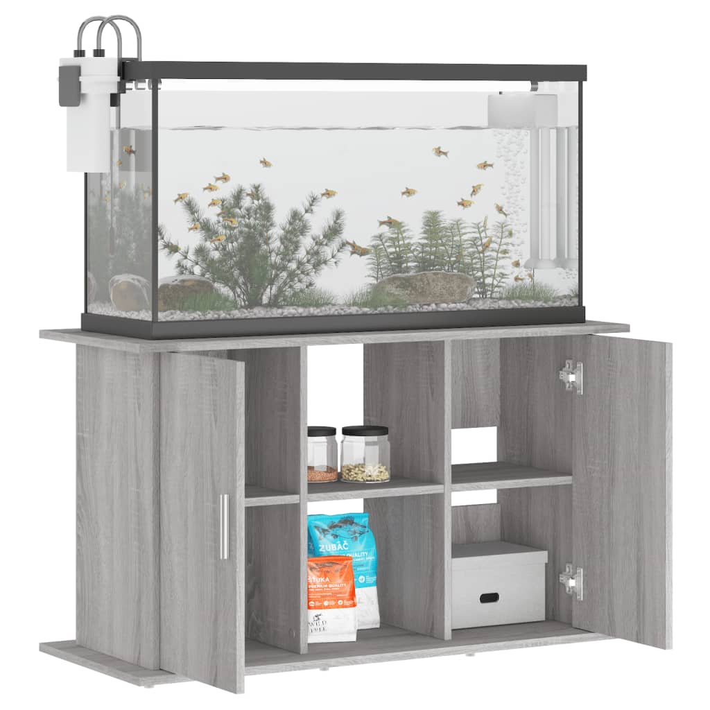 akvariebord 101x41x58 cm konstrueret træ grå sonoma-eg