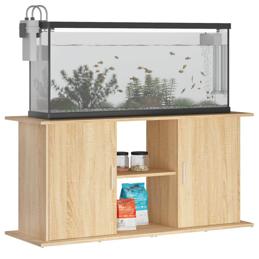 akvariestativ Sonoma eg 121x41x58 cm konstrueret træ