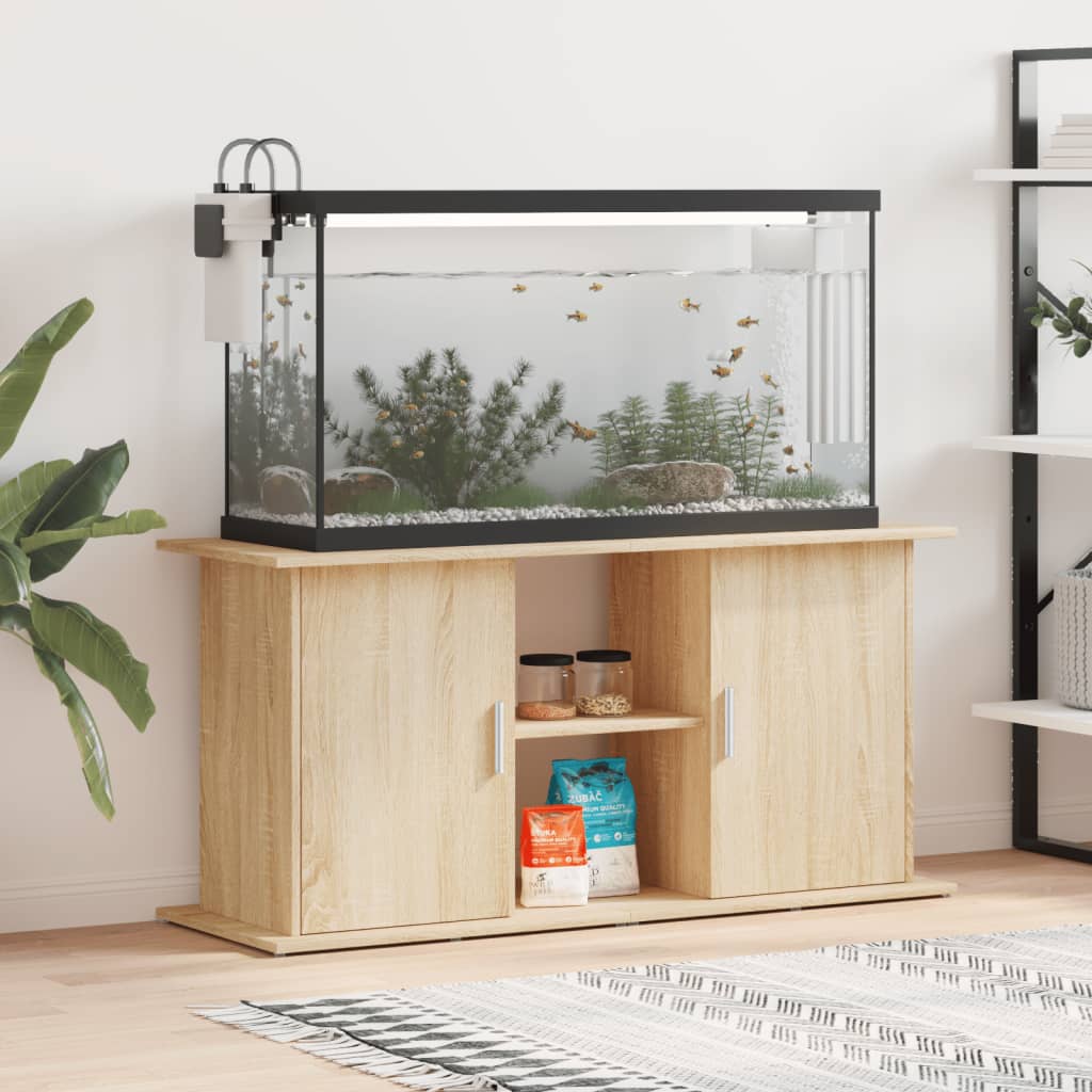 akvariestativ Sonoma eg 121x41x58 cm konstrueret træ