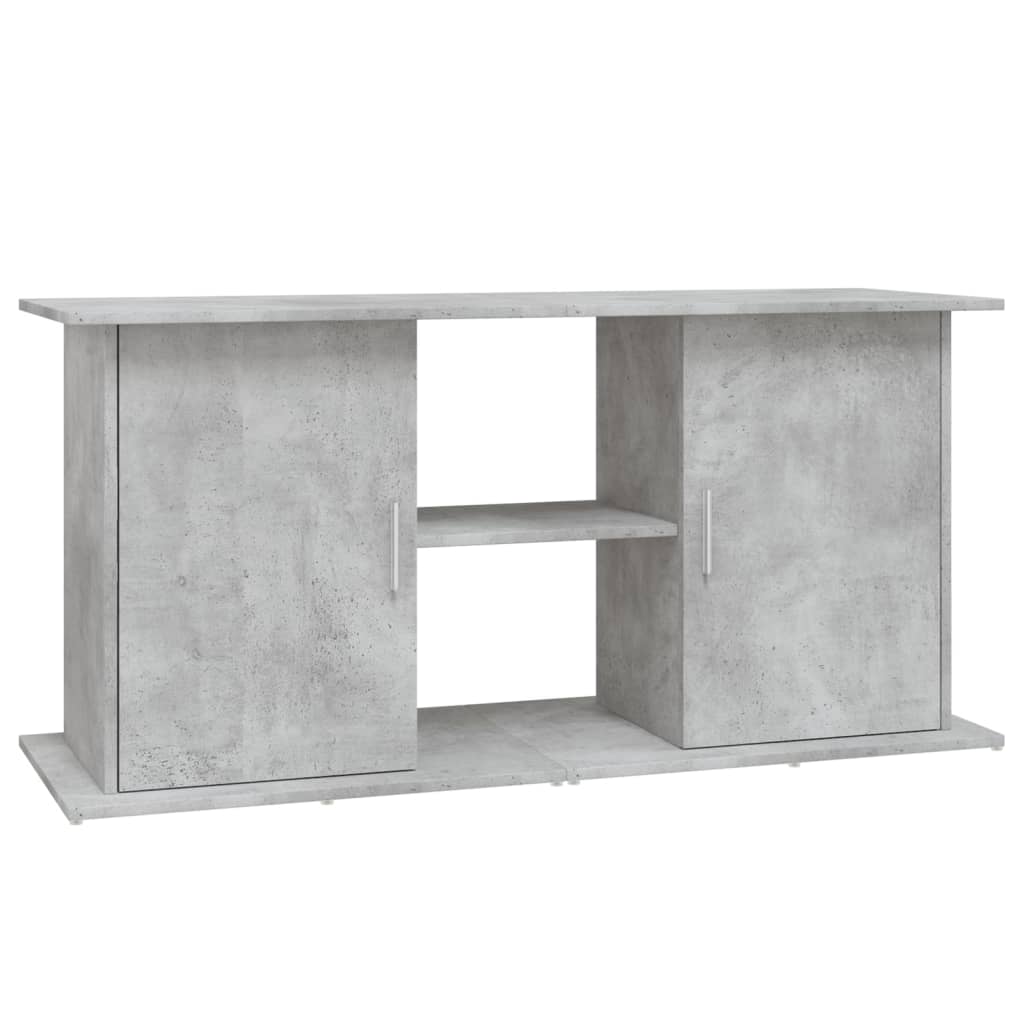 akvariestativ betongrå 121x41x58 cm konstrueret træ