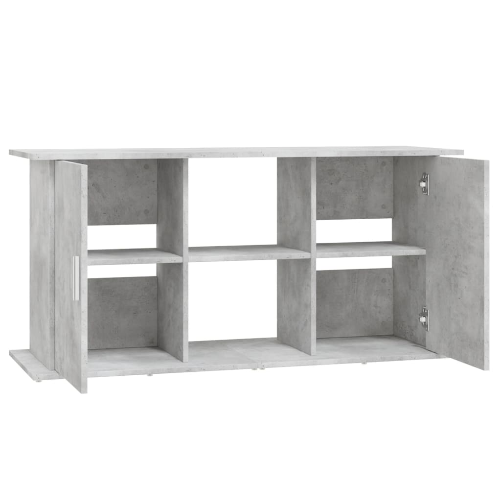 akvariestativ betongrå 121x41x58 cm konstrueret træ