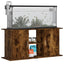 akvariebord 121x41x58 cm konstrueret træ røget egetræsfarve