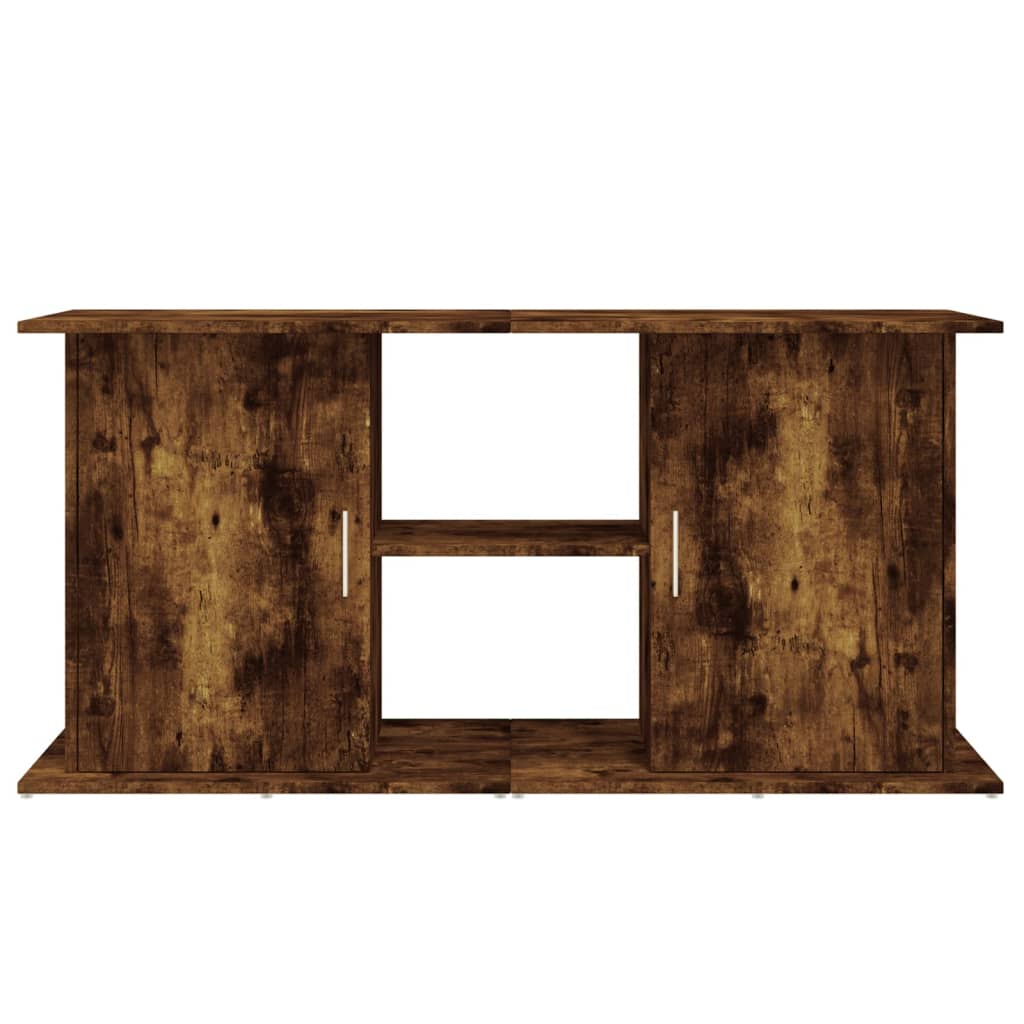 akvariebord 121x41x58 cm konstrueret træ røget egetræsfarve