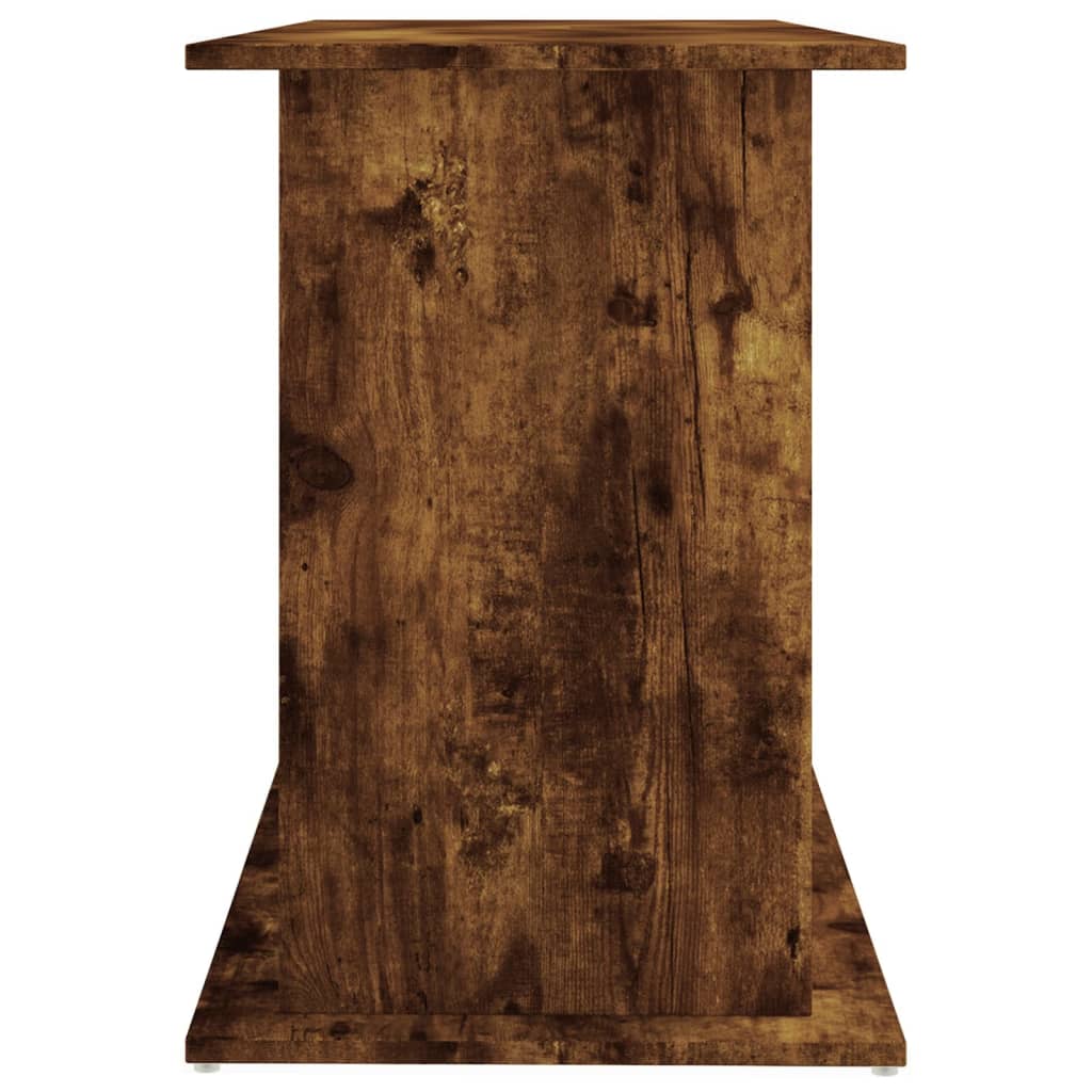 akvariebord 121x41x58 cm konstrueret træ røget egetræsfarve