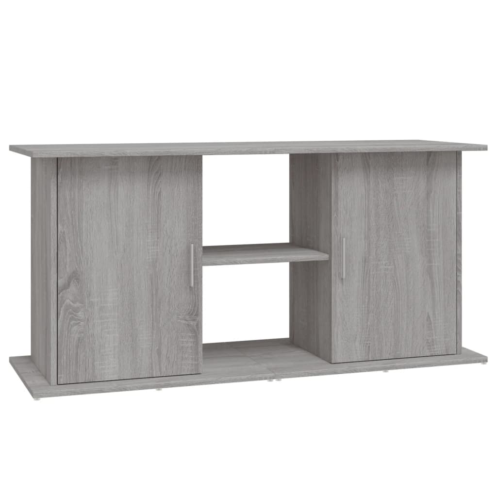akvariebord 121x41x58 cm konstrueret træ grå sonoma-eg
