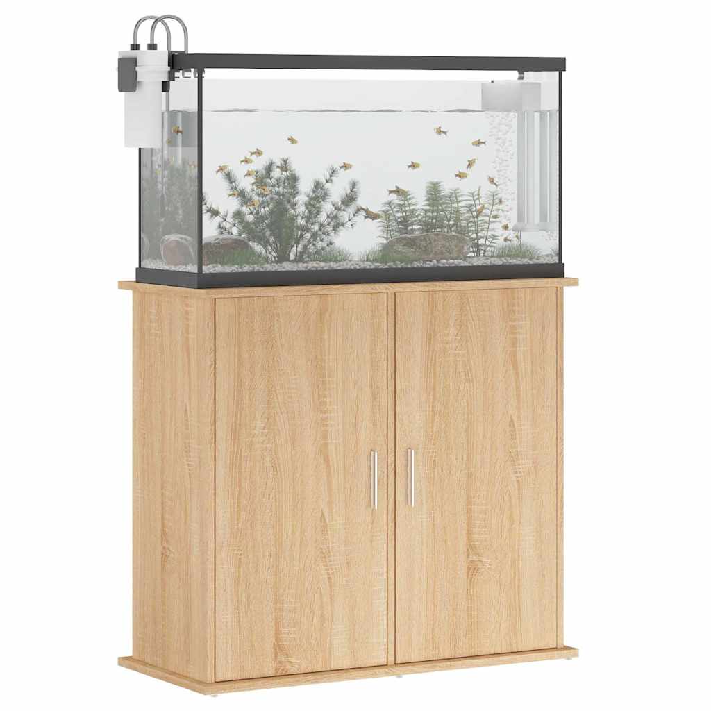 akvariestativ Sonoma eg 81x36x73 cm konstrueret træ