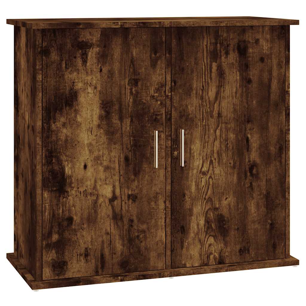 akvariebord 81x36x73 cm konstrueret træ røget egetræsfarve