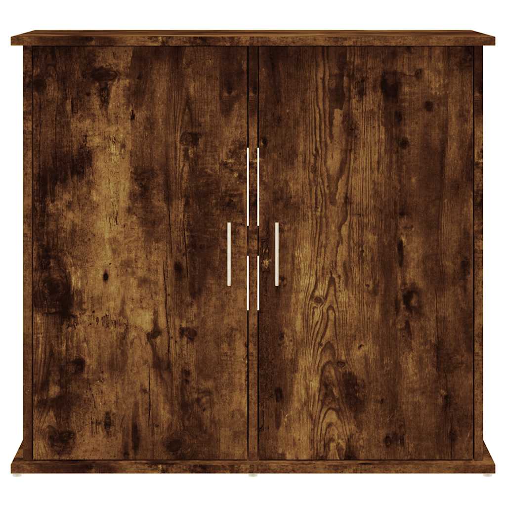 akvariebord 81x36x73 cm konstrueret træ røget egetræsfarve